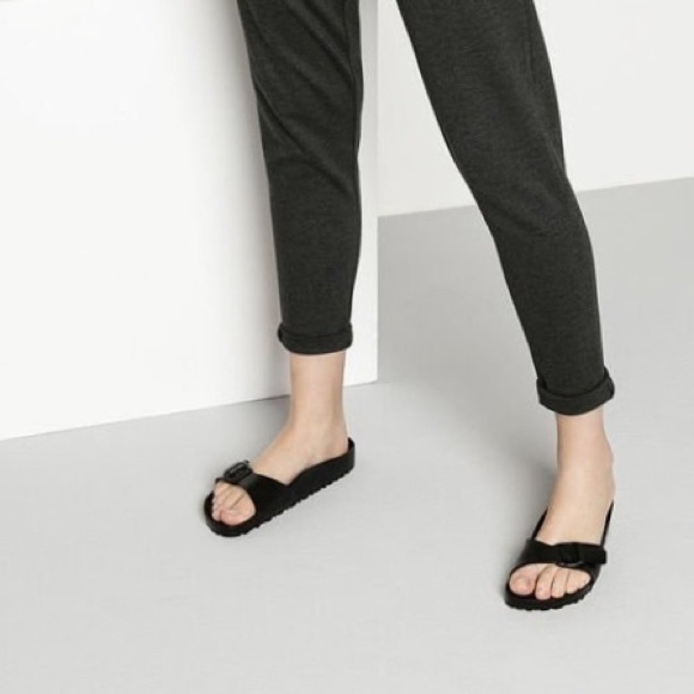 Black Birkenstock Eva Madrid plastic